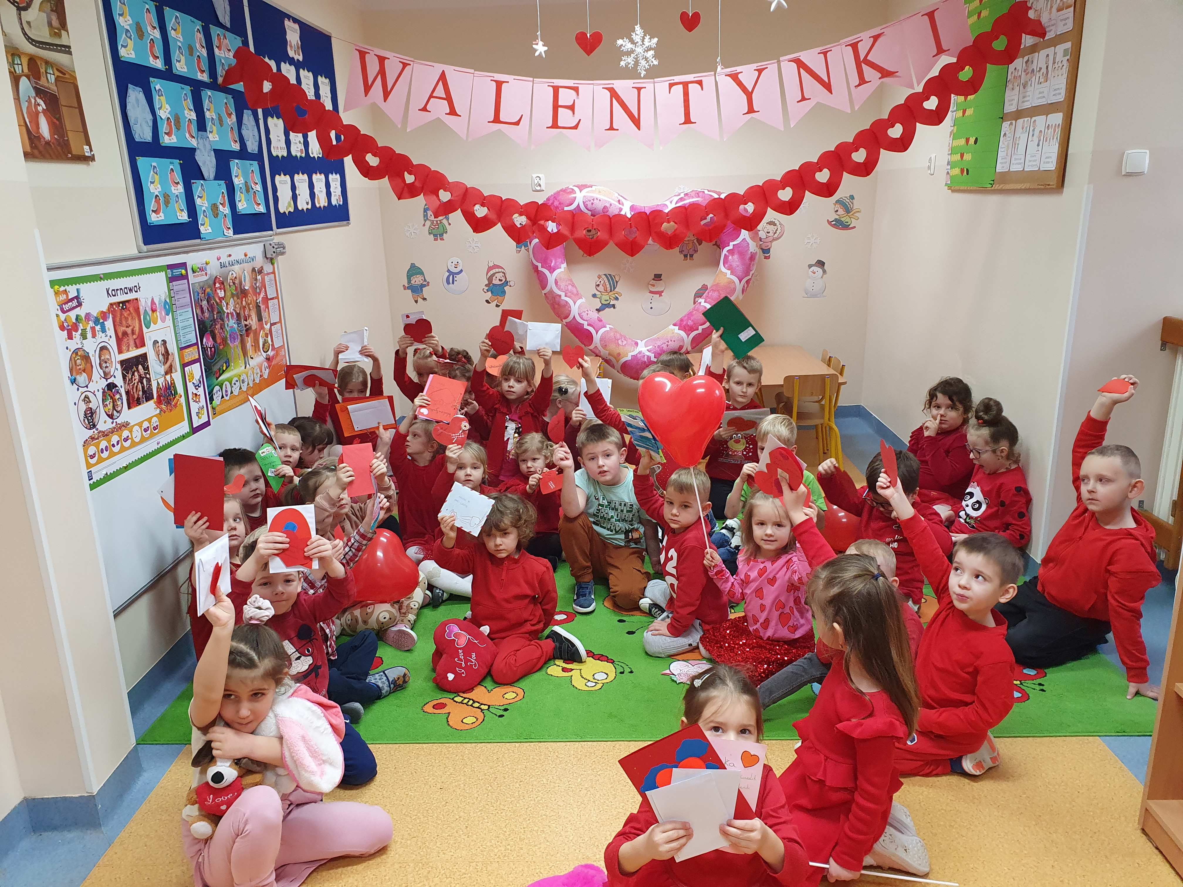Walentynki w oddziałach przedszkolnych w Szkole Podstawowej w Świętej Katarzynie